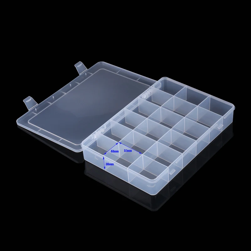 18Grids Electronic Components IC Chip Screw Subassembly Wrapper Plastic Element Box Storage Box DIY Parts Organizer Tool Case (2)