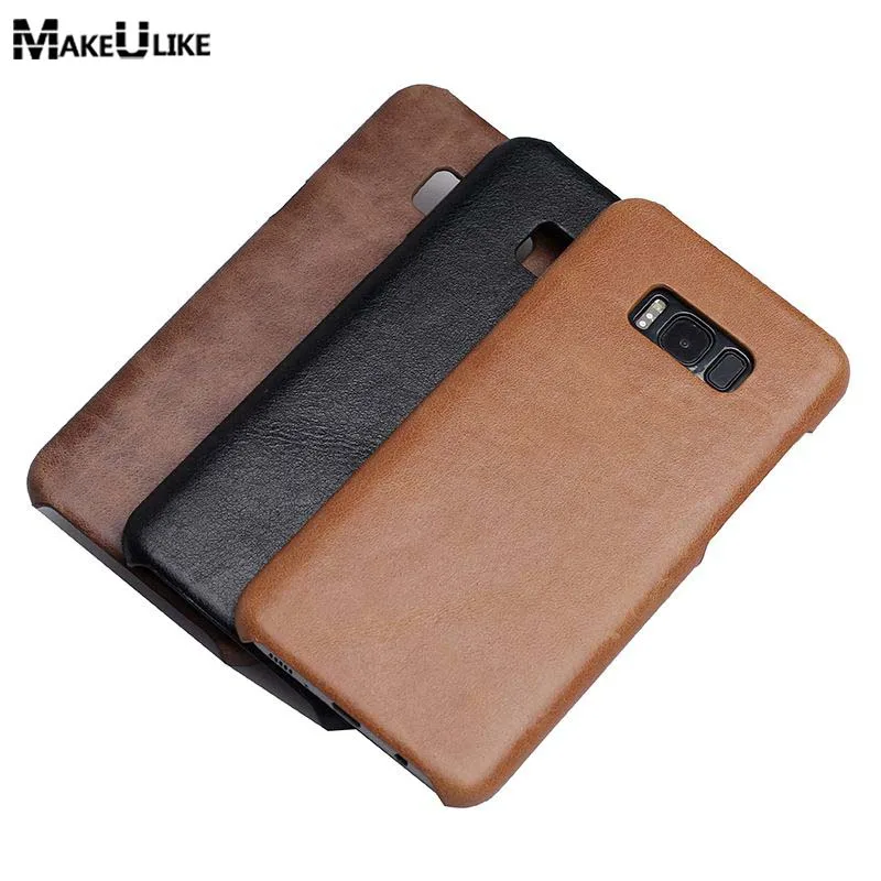 

MAKEULIKE Back Case For Samsung Galaxy S8 Plus Cover Genuine Leather Shell Phone Bag Cases For Samsung Galaxy S9 Plus Back Case