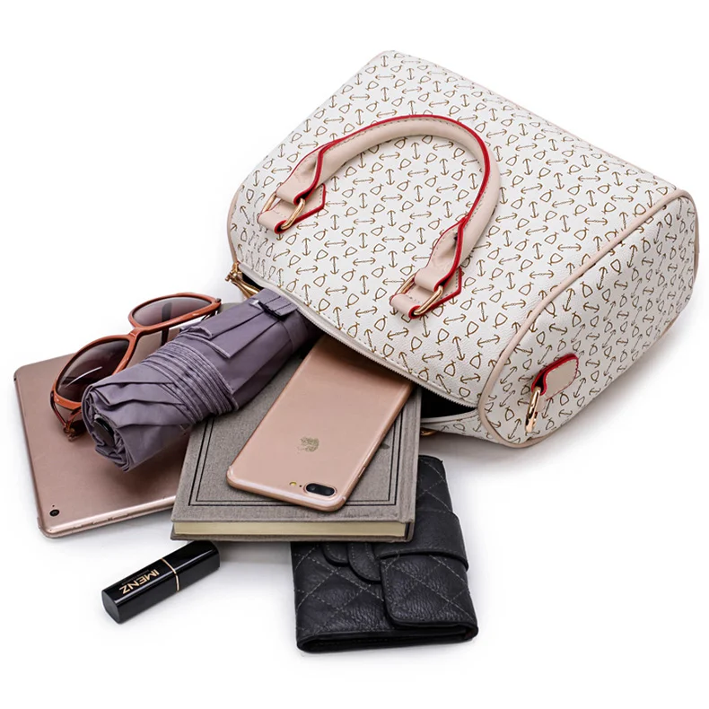 Новинка, женские сумки, кожаные сумки, модная сумка через плечо, Женская сумочка, высокое качество, 6 шт. в комплекте, дизайнерский бренд Bolsa Freya Safi