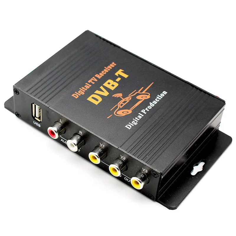 Car DVB T TV Box TV Receiver Dual Tuner High Speed Mpeg4 Car Digital TV