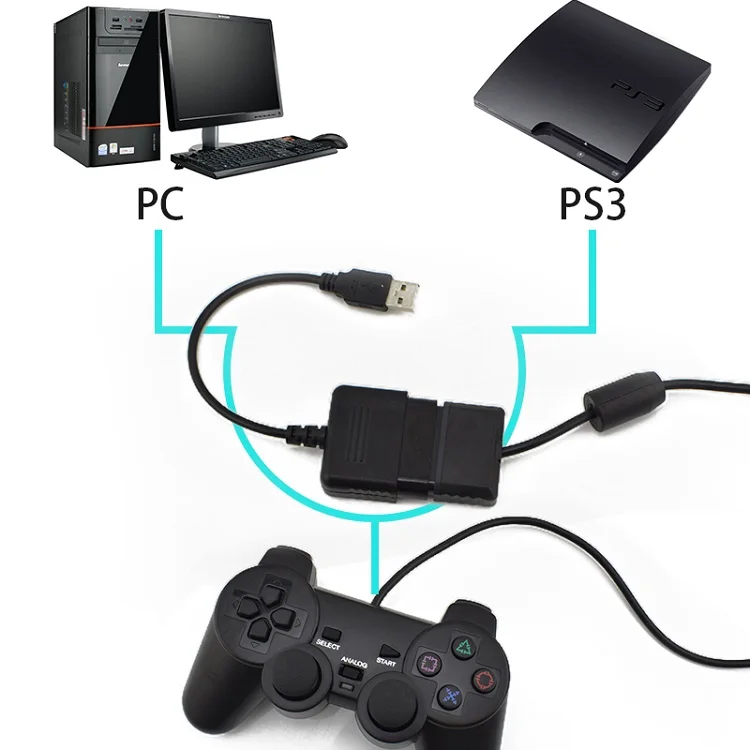 Данные лягушка usb порты Контроллер конвертер для sony Playstation 2 PS2 конвертер геймпада адаптер проводной для PS3 аксессуары для ПК