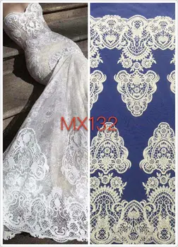 

Sat-10744 Hot selling african sequins lace fabric tessel fringel embroidered tulle mesh lace fabric