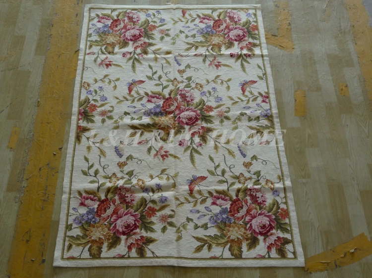 Free Shipping 4'x6' Needlepoint Rugs Handmade carpet 100% New Zealand Wool | Дом и сад