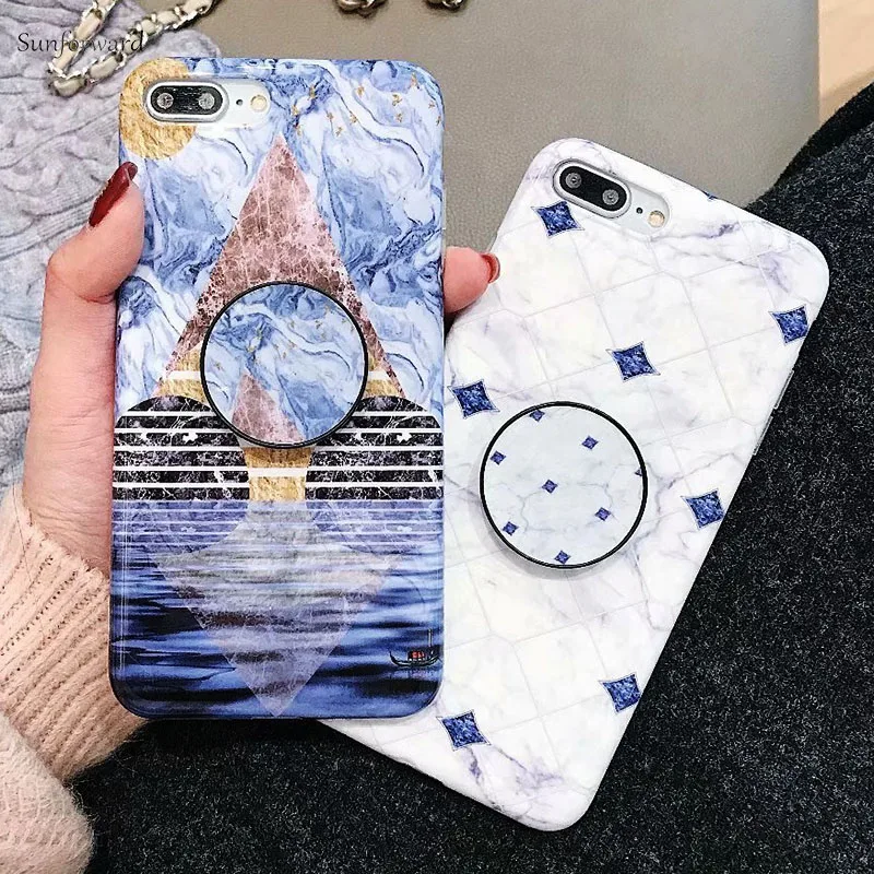 Геометрический абстрактный чехол для iPhone X XR XS MAX силиконовый мягкий