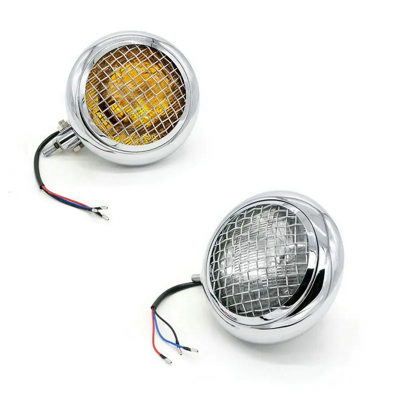 

Led Motorcycle Headlight Cafe Racer Head Light Decorative Lights Modified Motorbiker Vintage Head Light With Bracket