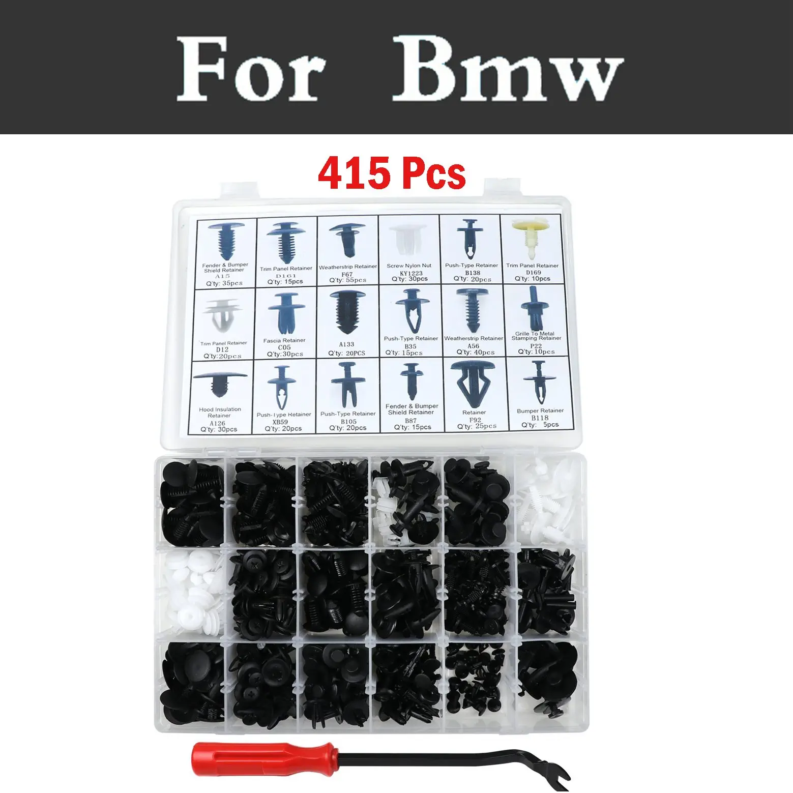 

415pcs New Fits Selected Models Panel Clip Retainer Fastener Rivets For Ssangyong Actyon Korando Kyron Musso Nomad Rexton Tivoli