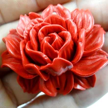 Натуральный камень кварц кристалл Китайский красный Органическая киноварь цветок кулон для diy ювелирных изделий ожерелье аксессуары