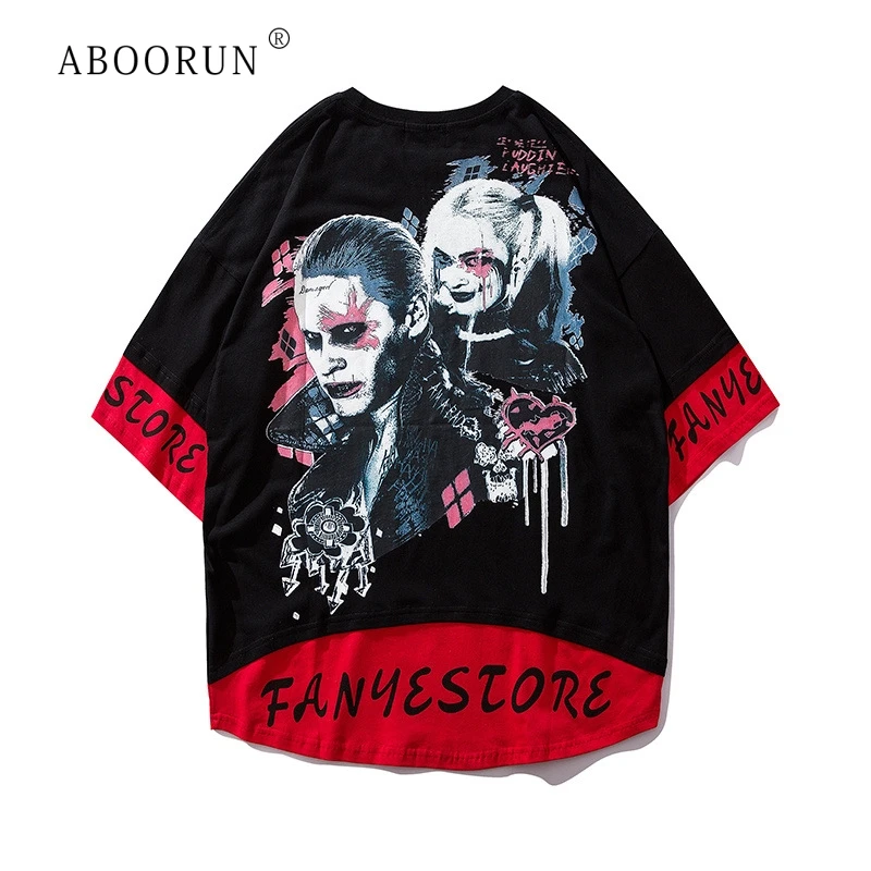 

ABOORUN Men's Hip Hop T-Shirt 3D Printed Commit Sucide Tees Summer Fahiion Short SleeveT Shirts for Couples x2457