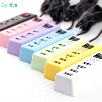 

4 Ports ANP 2.1A US Plug USB HUB 2.0 Power Charger Adapter for Apple iPad 4 for iPad air For iPhone 6 6S Plus Samsung HTC 100pcs