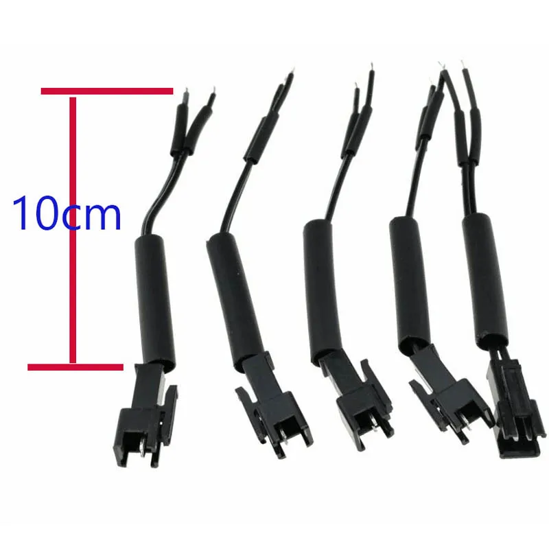 

2PCS/lot EL Wire (Male) with with 3.2mm heat shrinkable tube for LED Strip DIY Weld el wire or el strip