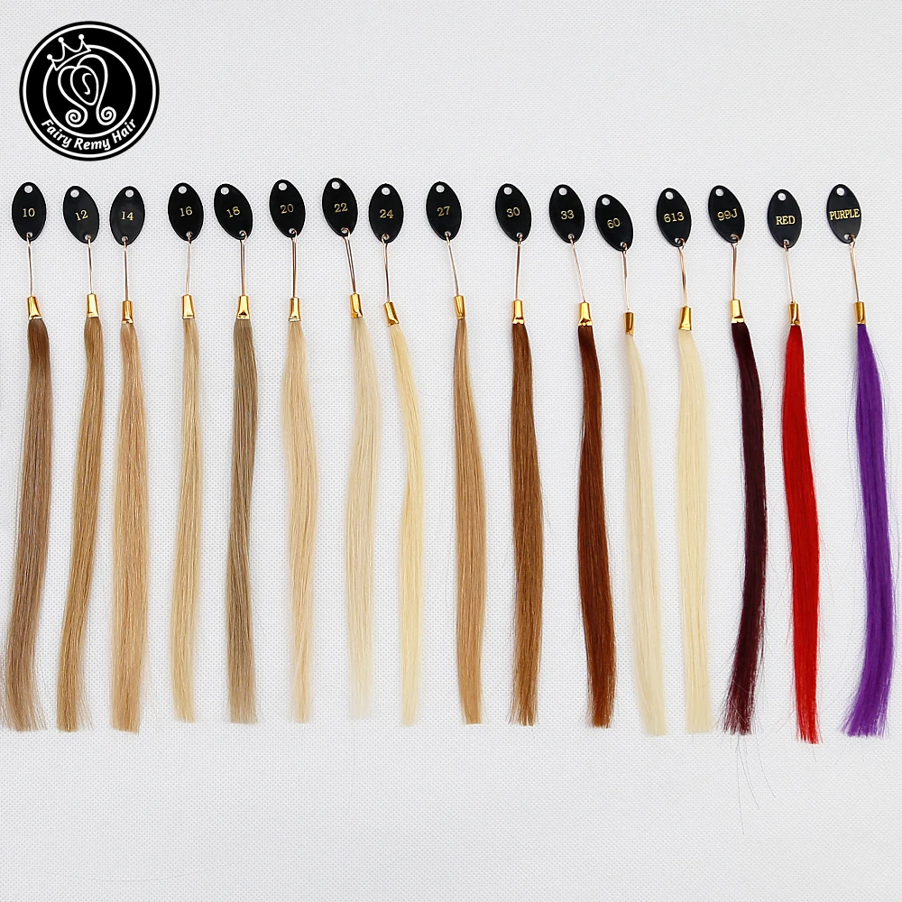 Fairy Remy Hair Remy Human Hair Color Rings Colour Charts 26 Colors Available Can Be Dyed For Salon Sample