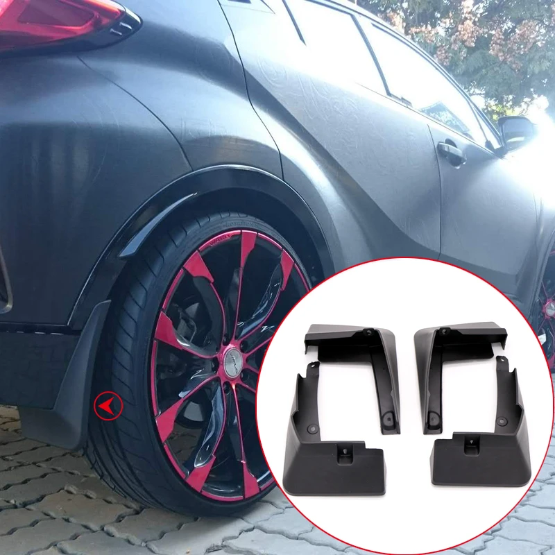 4 шт. передние и задние пластиковые Брызговики для Toyota C HR CHR 2016 2017 2018 2019|Навесы