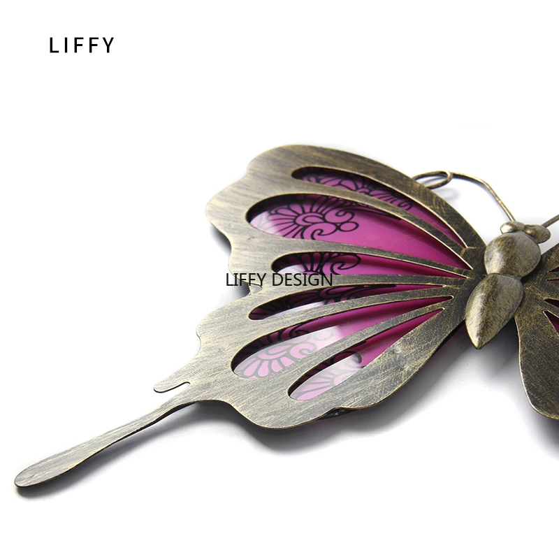 Liffy Metal Butterfly Wall Art Outdoor Decor for Garden statues Miniatures Garden Decoration Outdoor Sculpture for Yard Statues