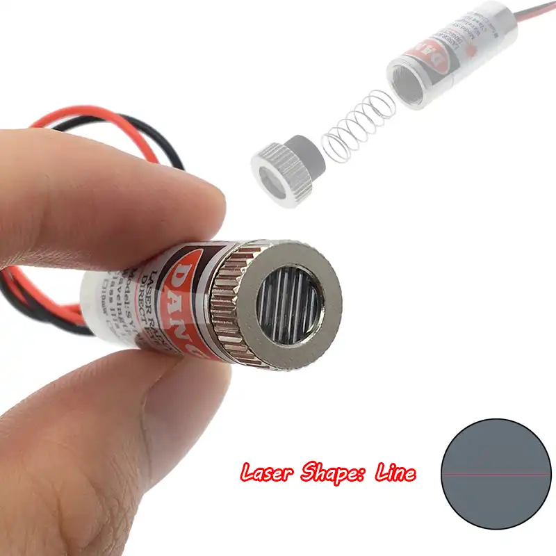 1//3//5 3-5V 5mW 650nm Adjustable Red Laser Diode Cross Line Lens Focus Head Laser
