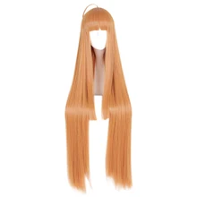 MCOSER 100 см длинные прямые оранжевый цвет синтетический косплэй костюм парик Высокое температура волокно ВОЛОС WIG-661H