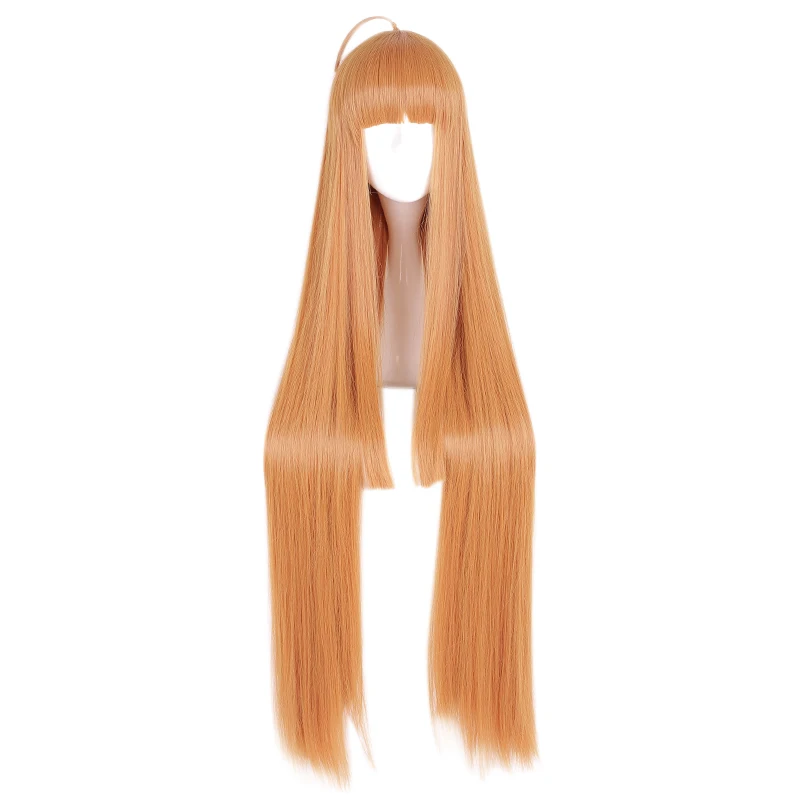 

MCOSER 100cm Long Straight Orange Color Synthetic Cosplay Costume Wig 100% High Temperature Fiber Hair WIG-661H