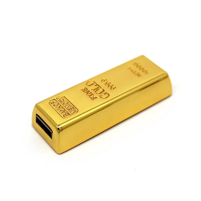 Металлический Золотой стержень/модель кирпича USB флеш-накопитель Bullion ручка-накопитель карта памяти Флешка 4 ГБ/8 ГБ/16 ГБ/32 ГБ/64 Гб U диск thumb Drive