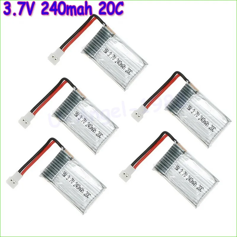 

10pcs/lot 3.7V 240mAh Li-Po Batteries For Hubsan X4 H107L H107C U816A V252 RC QuadCopter Wholesale Freeship