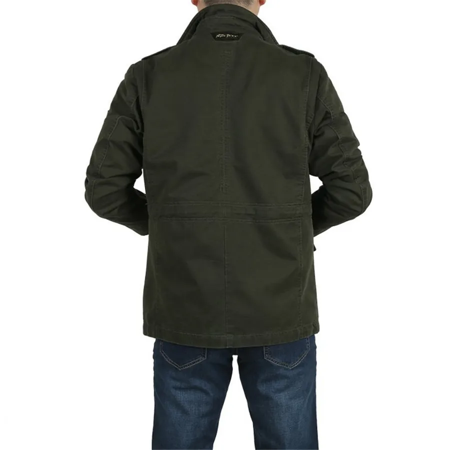 Высокое качество размера плюс 8XL винтажная Мужская Куртка карго брендовая зимняя мужская хлопковая теплая куртка деловая Повседневная ветровка