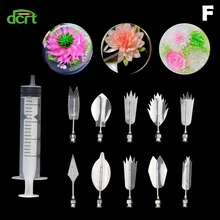 10 шт./компл. 3D Желе Цветок художественные инструменты DIY желатин художественные инструменты желе губбинс пудинг насадка Шприц Набор русских сопел