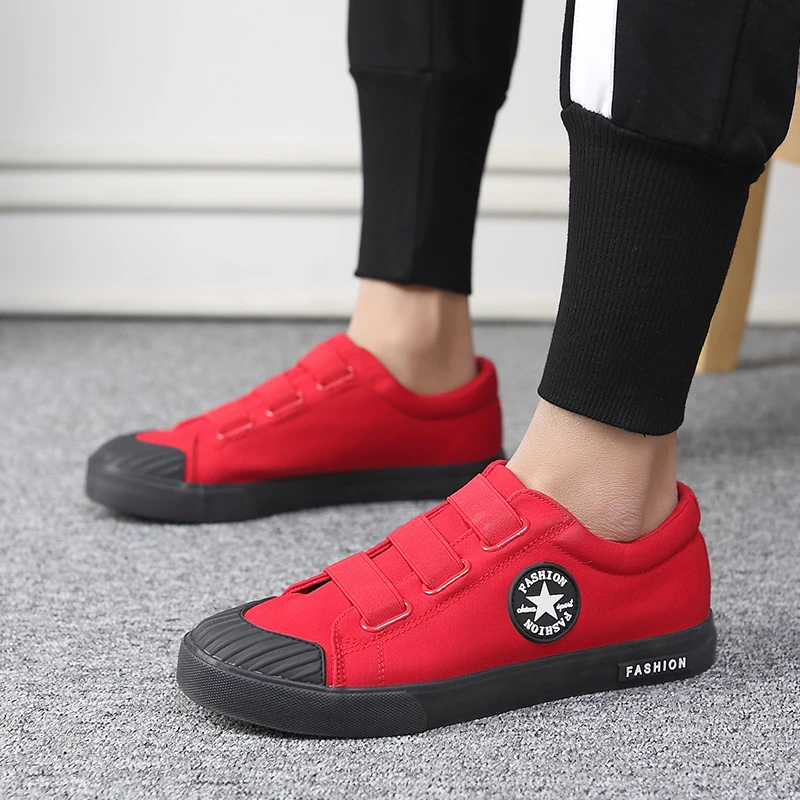

2018 spring and autumn new men's canvas wild elastic band set foot comfortable breathable men's shoes