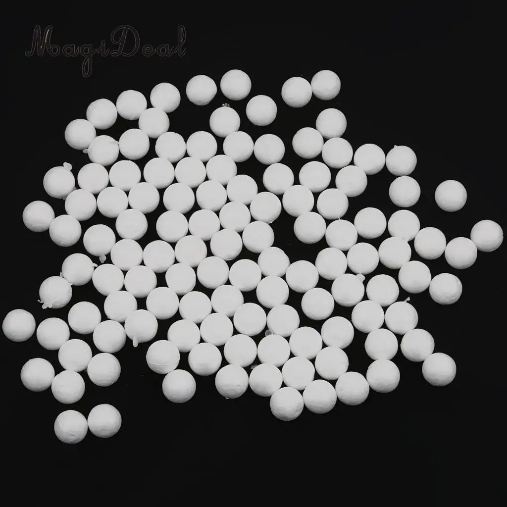Phenovo 100pcs 15mm  DIY Party White Modelling Craft Polystyrene Foam Balls For DIY Christmas Party Decoration Supplies Gifts