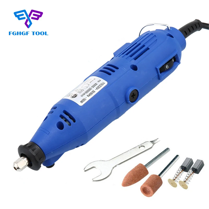FGHGF 220V Electric Grinder Set Speed Engraving Machine Milling Cutter Cutting Tools|electric grinder|electric grinder toolgrinder tool |