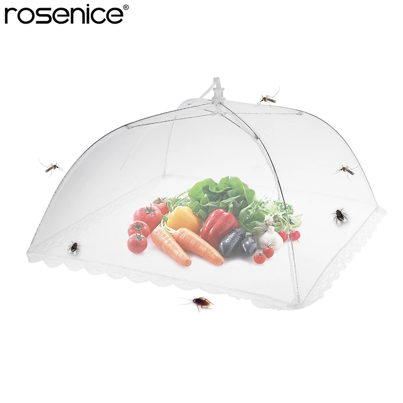 6pcs Large Pop Up Mesh Screen Food Cover Tent Umbrella Reusable and
