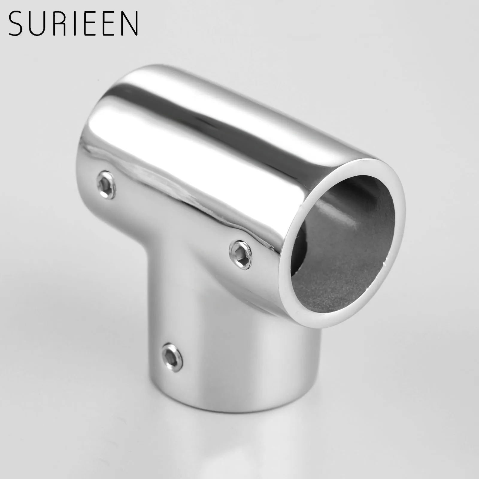 1Pc Marine 316 Stainless Steel 1"" 25mm Tube Pipe 3 Way 90 Degree Tee Hardware Boat Hand Rail Fitting Boats Accessories Yacht