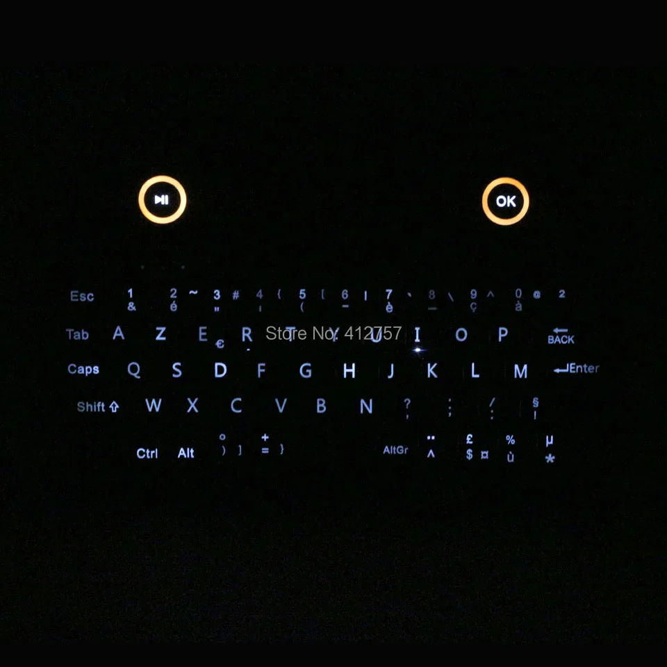 Оригинальная французская мини клавиатура Rii i28C 2 4G AZERTY Беспроводная Air Mouse с