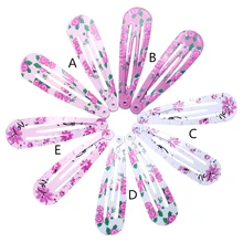 10 шт./компл. BB клип печать челка клип простая шпилька для волос заколка ювелирные изделия Большой волос повязка с цветами на голову Цвет повязка с цветами на голову G0418