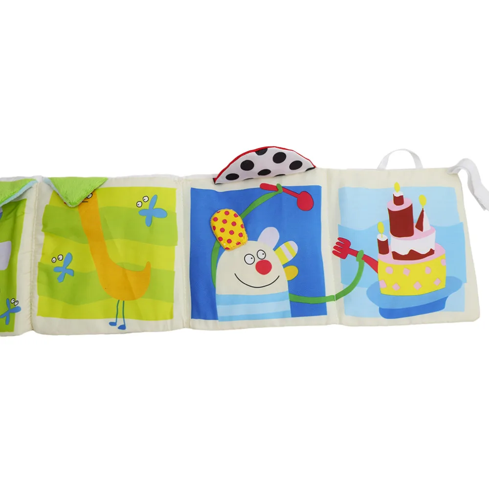 Conhecimento em Torno Brinquedos do Bebê Novo Bebê Brinquedos Berço Pára-choques Newbron Pano Livro Infantil Chocalhos Multi-touch Colorido Cama 9 Novo bebê brinquedos berço pára-choques newbron pano