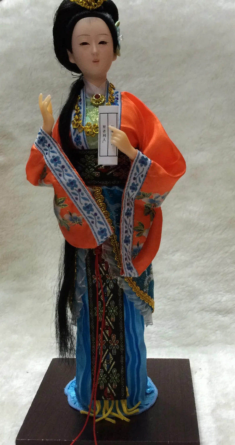 Oriental Broider Doll Chinese Old Style China Doll Figurine With