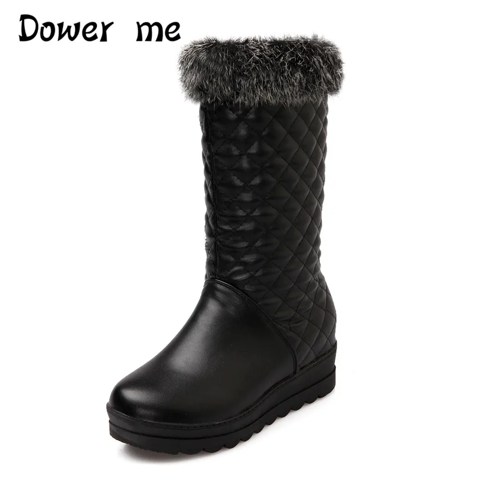 

SFZB 2018 new Newest snow boots for women shoes rhinestone high quality winter boots solid waterproof bottom cotton shoes