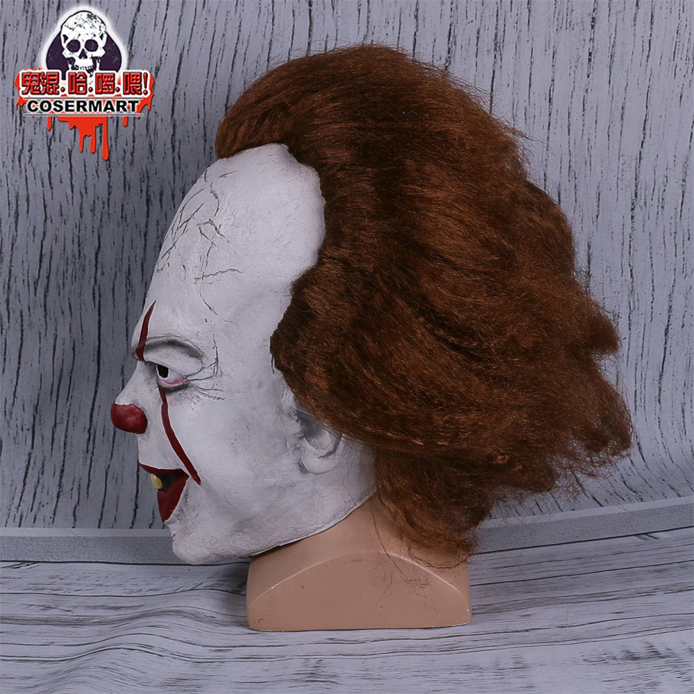 2017 Movie Stephen King's It mask Joker Mask Tim Curry Horrible Mask Cosplay Halloween Party (6)