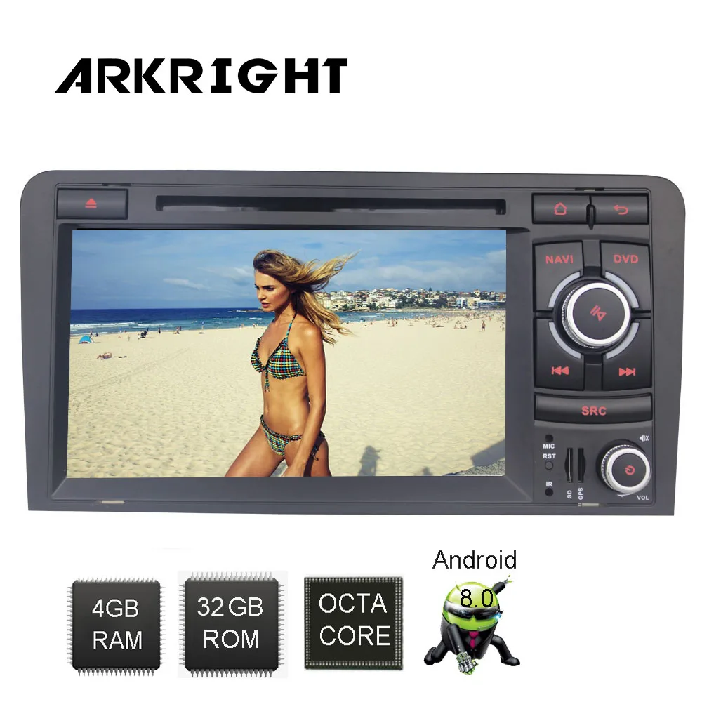 7 &quot2 Din 4 Гб + 32 ГБ Android 8 0 PX5 Octa Core автомобиля с радио GPS WiFi Canbus для Audi A3/S3/SR