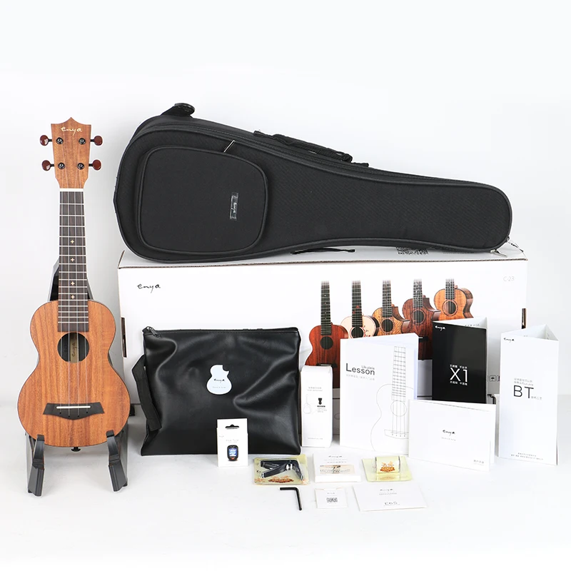 Enya 21''Inch Ukulele сопрано акустическая эбеновая гитара 4 нейлоновые струны 15 лады
