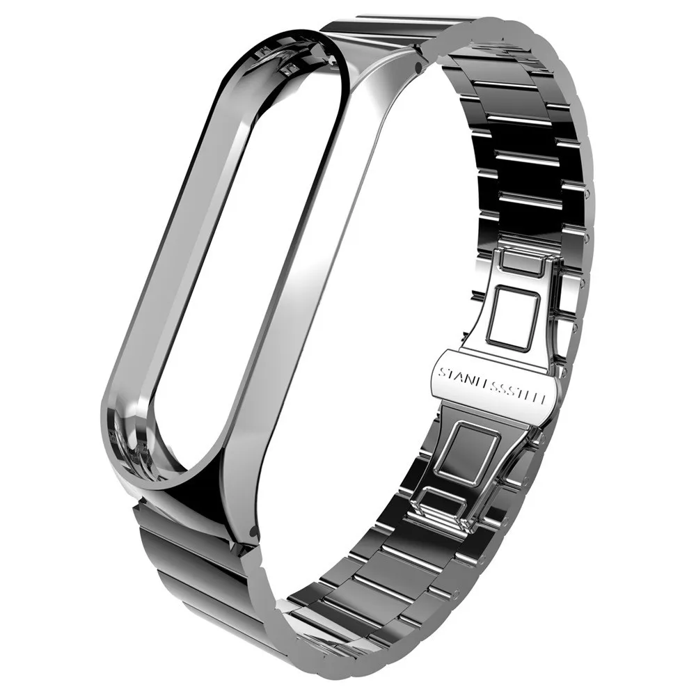 Новинка! Модный роскошный браслет из нержавеющей стали, ремешок для часов Xiaomi Mi, 4 аксессуары, средний ремешок на запястье 4