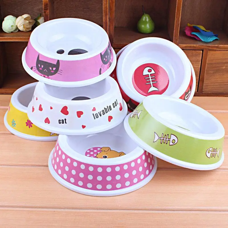 Dog Pet Portable Plastic Drinking Bowls For Dogs Water Dish Feeding