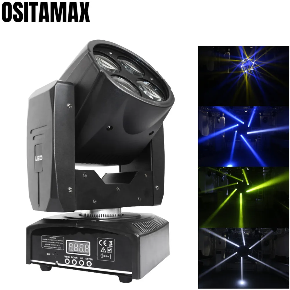 

Super Beam 4x10w Mini Moving Head Light DMX Stage Party Light RGBW 4IN1 Lamp LED Beam Light