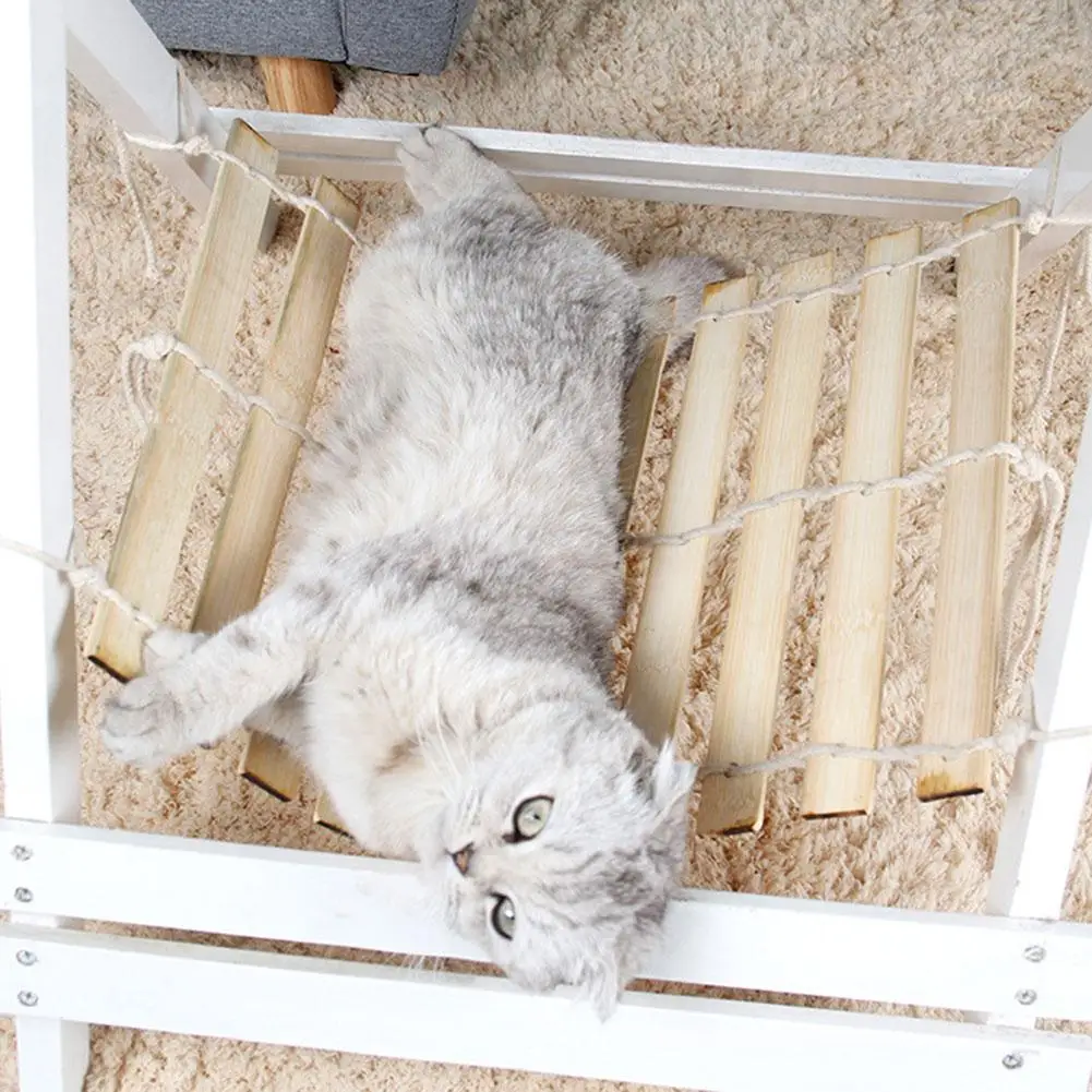 Pet бамбуковый гамак летняя охлаждающая подвесная кровать для кошки DIY Гнездо для кошек шиншиллы хорьки кролики морские свиньи щеночки маленькие домашние животные