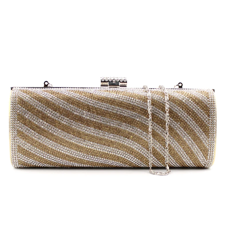 2016 new Clutch Shoulder Bag Luxury stripe Evening Chain Handbags Crossbody Wedding Messenger Bags Hard Long Purse | Багаж и сумки