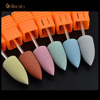 

6Pcs/set Polychromatic Silica Electric Nail Drill Bit Carbide Burrs Nail Cutter For Cuticle Manicure Drill Machine Nail Files
