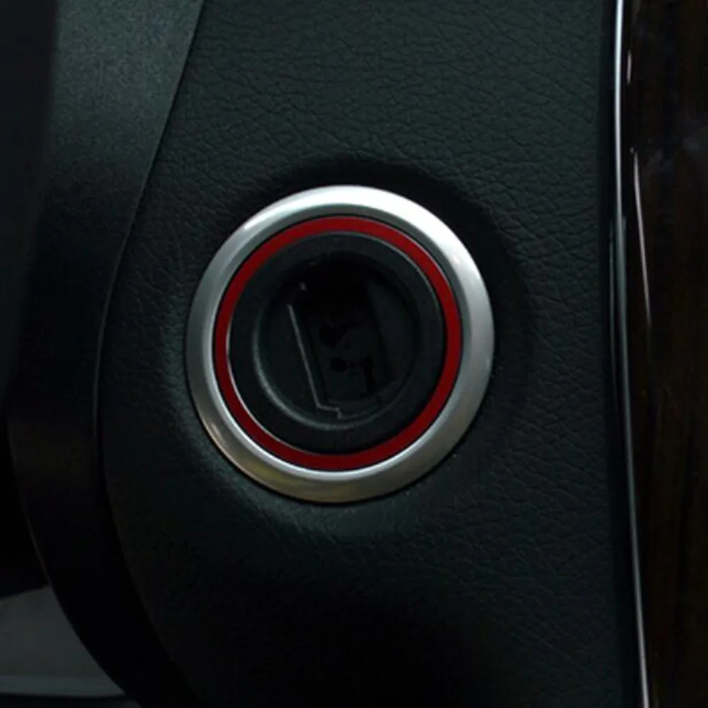 Stainless Steel Engine Start Car Ignition Switch Cover Ring For Mercede