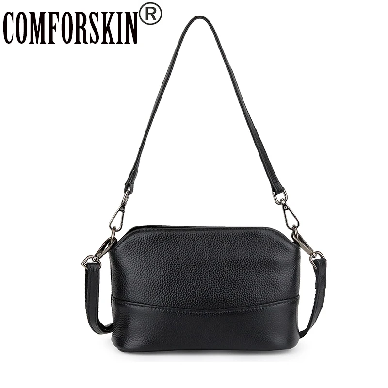 

COMFORSKIN Brand Luxurious 100% Cowhide Travelling Shoulder Bag 2019 Bolsa Feminina European And American Ladies Messenger Bags