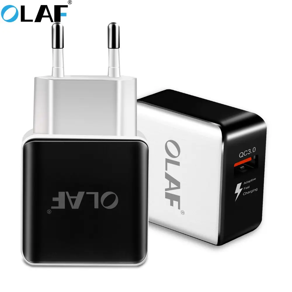 

Olaf Qualcomm Phone Quick Charge Charging 3.0 18W Fast USB Charger (Fast Charge 2.0 Compatible) For iPhone Samsung Xiaomi LG