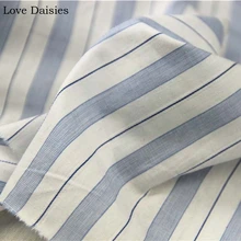 Хлопок, окрашенная в пряже белая, синяя, свежая, широкая полоска, тонкая ткань для самостоятельной сборки, летняя одежда, блузка, платье, рубашка, декор ручной работы