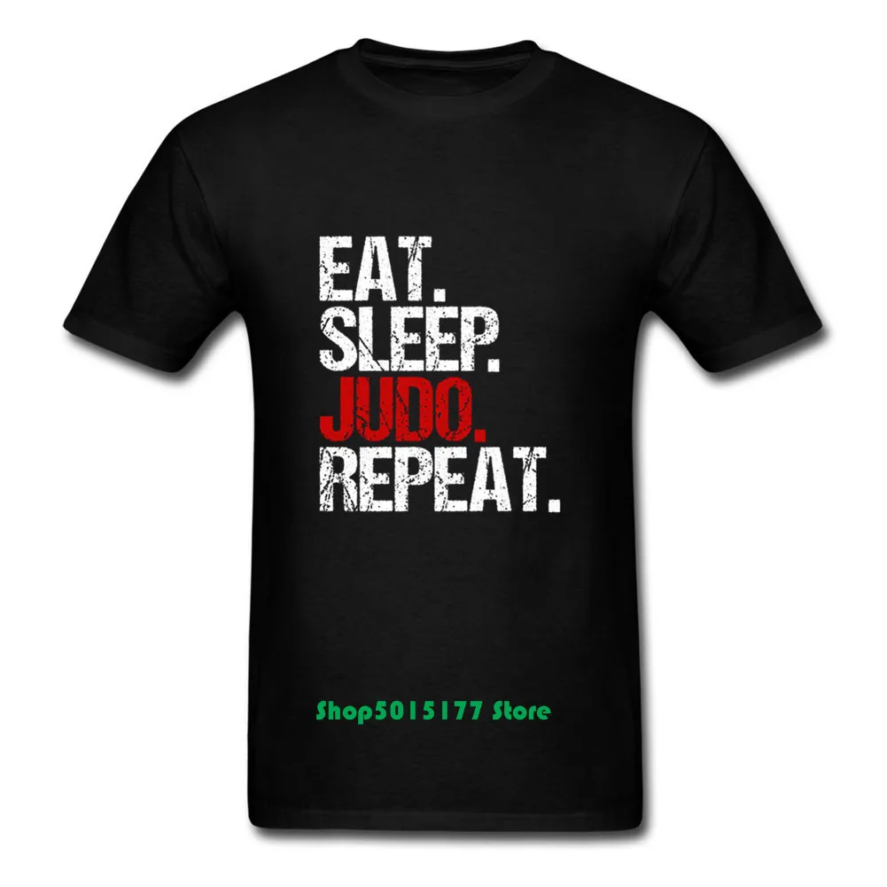Eat Sleep Judo Repeater футболка с забавным принтом для фанатов дзюдо мужская Повседневная