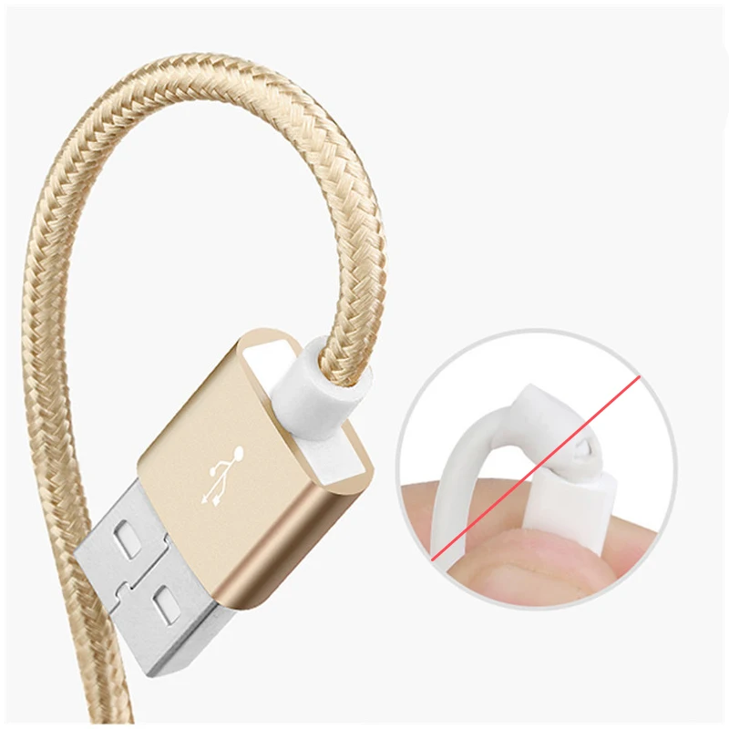 تحلق فوق المصغّر usb كابل ل Xiaomi سامسونج جدا دائم النايلون مضفر كابل شحن الهاتف المحمول الكابلات لهواوي