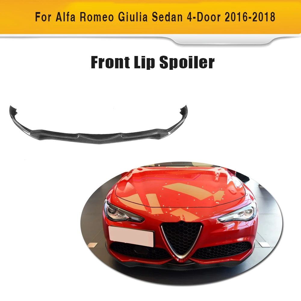 Carbon fiber Car Front Lip bumper Spoiler protector for Alfa Romeo